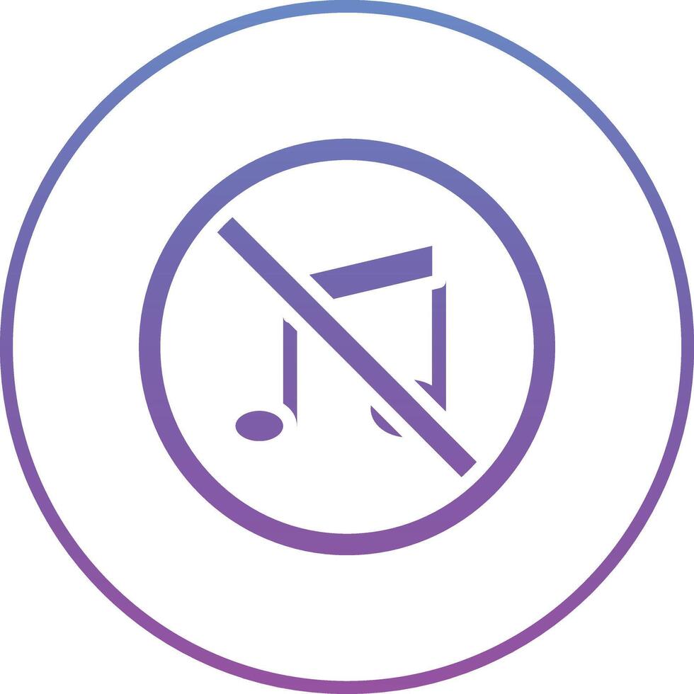 No Music Vector Icon