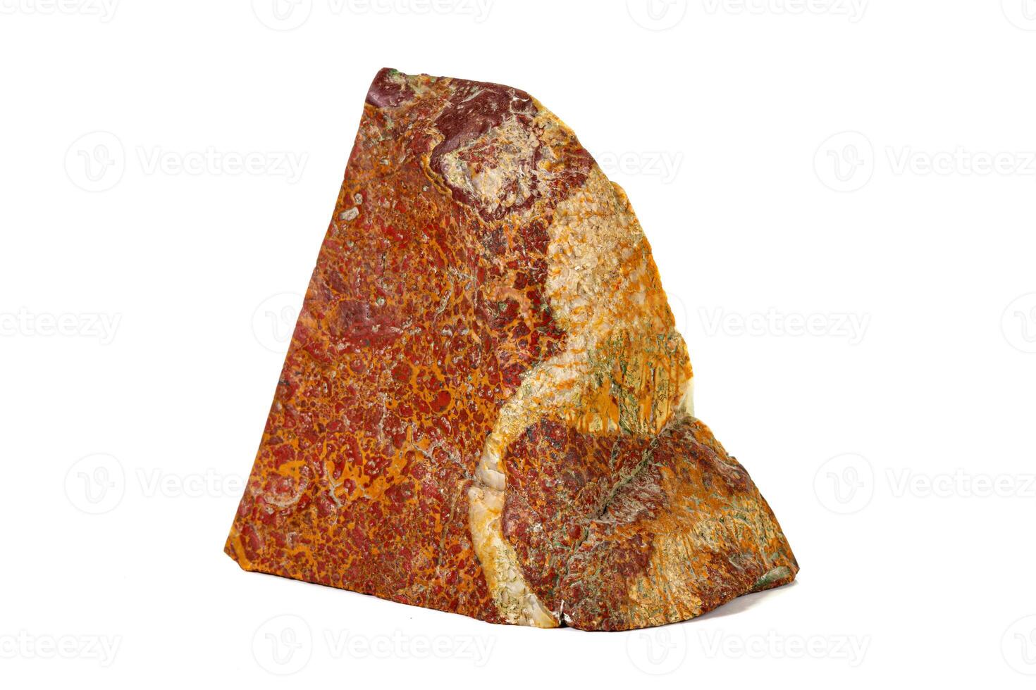 Macro stone Jasper mineral on white background photo