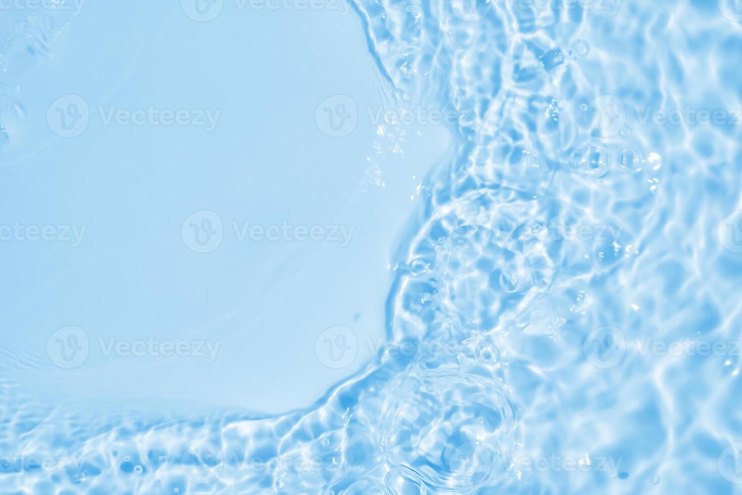 Abstract transparent water shadow surface texture natural ripple on blue background photo