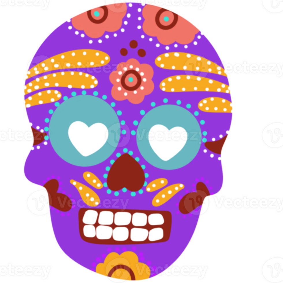 color skull mask png