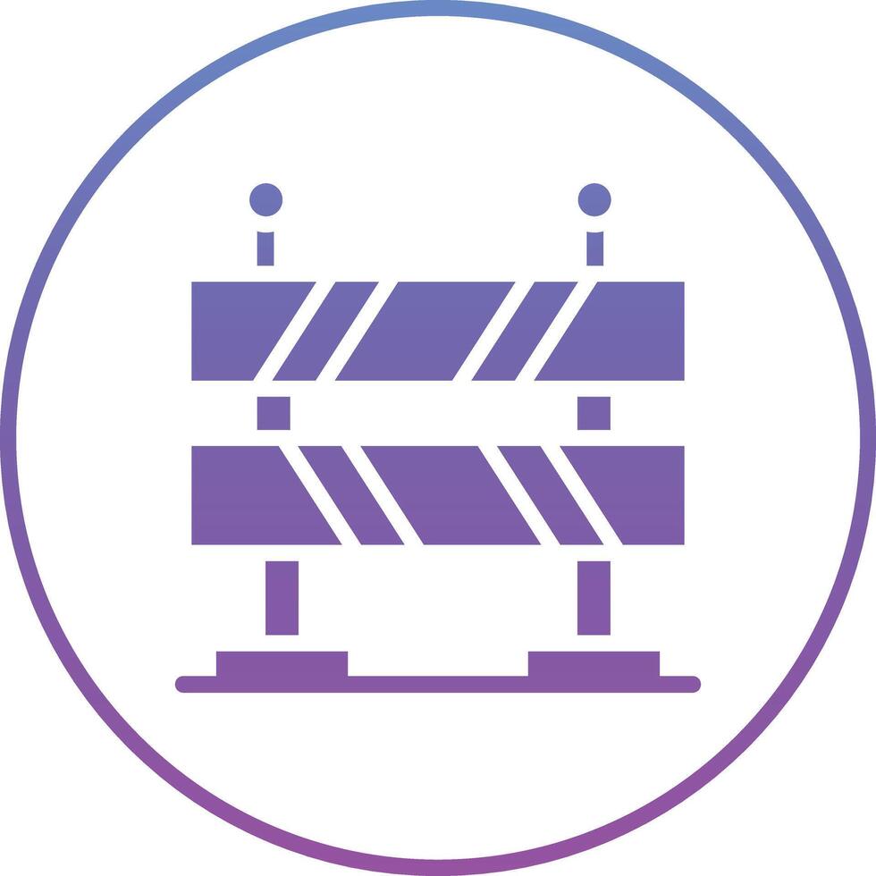 Road Barrier Vector Icon