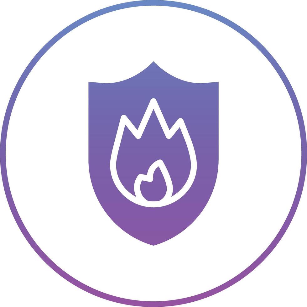 Fire Shield Vector Icon