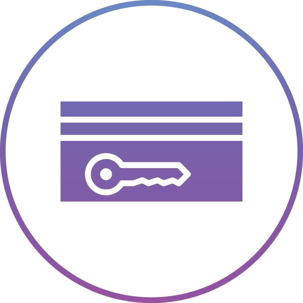 Card Key Vector Icon