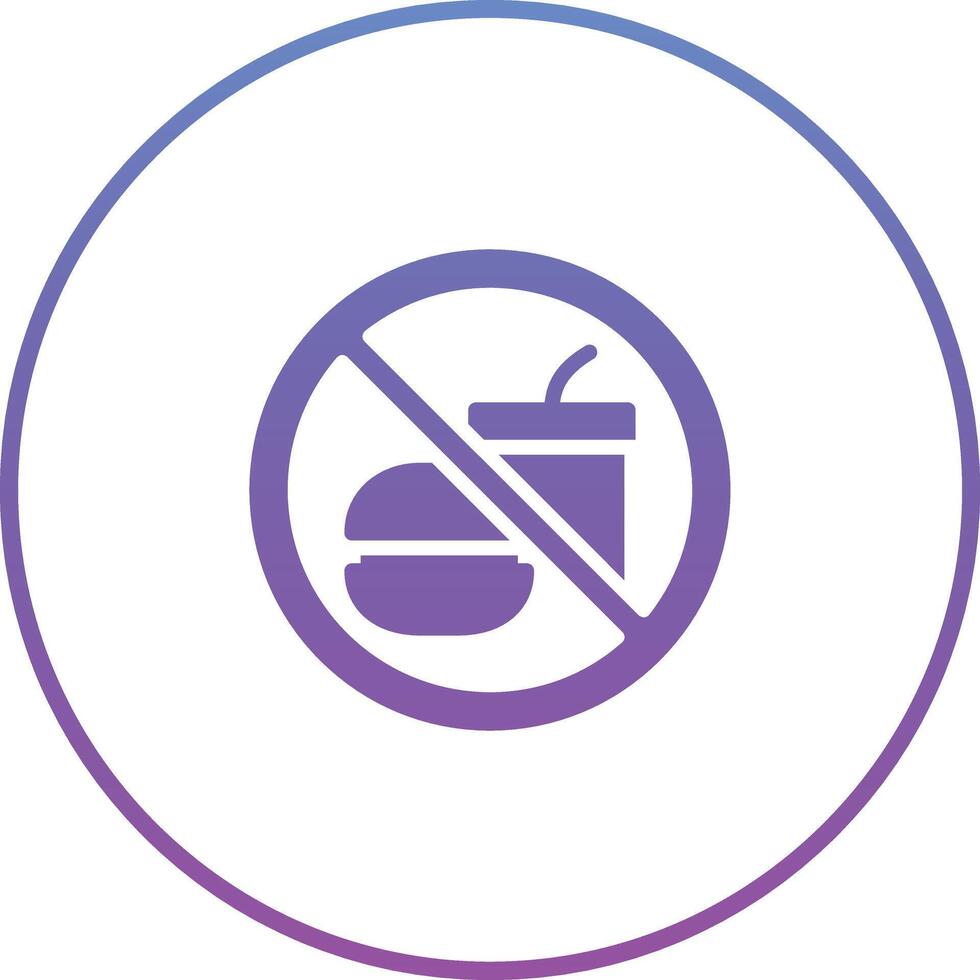 No Fast Food Vector Icon