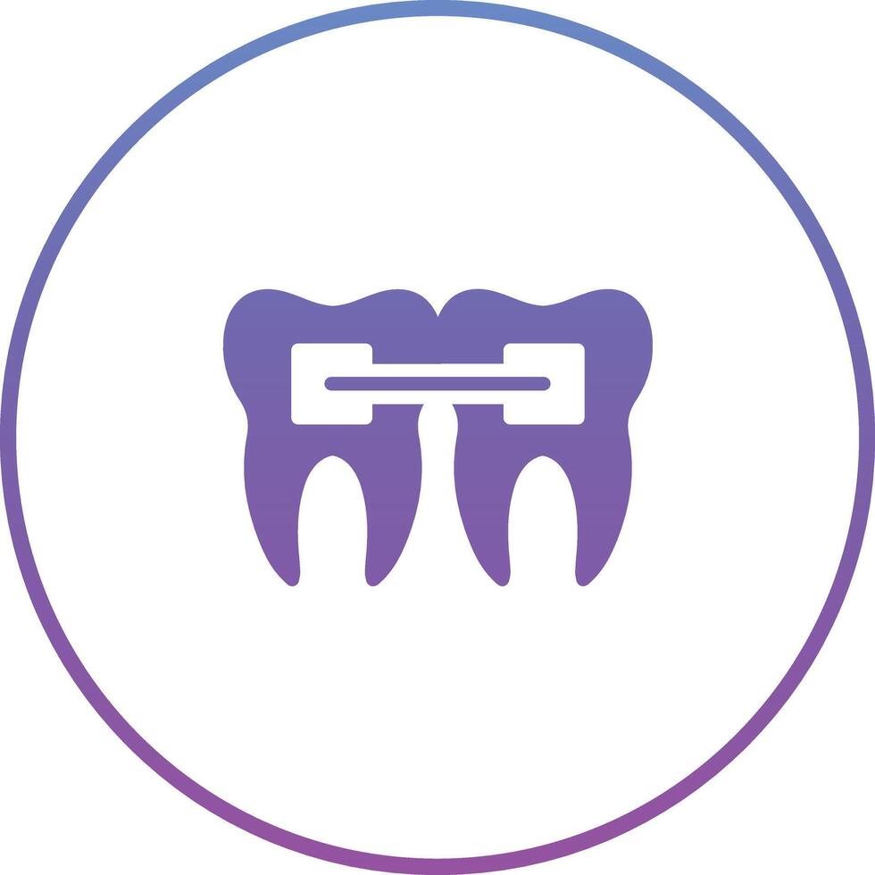 Tooth Braces Vector Icon