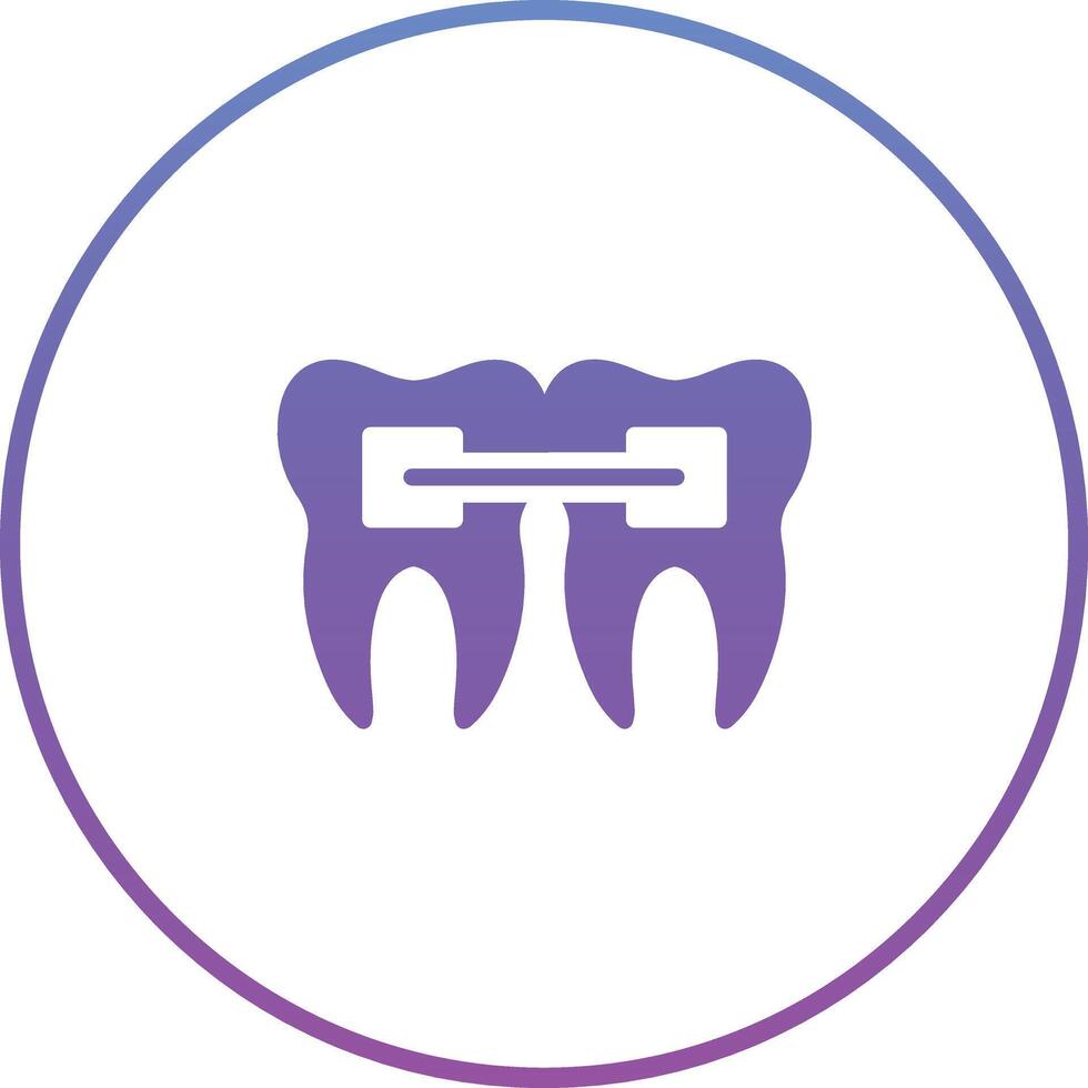 Tooth Braces Vector Icon