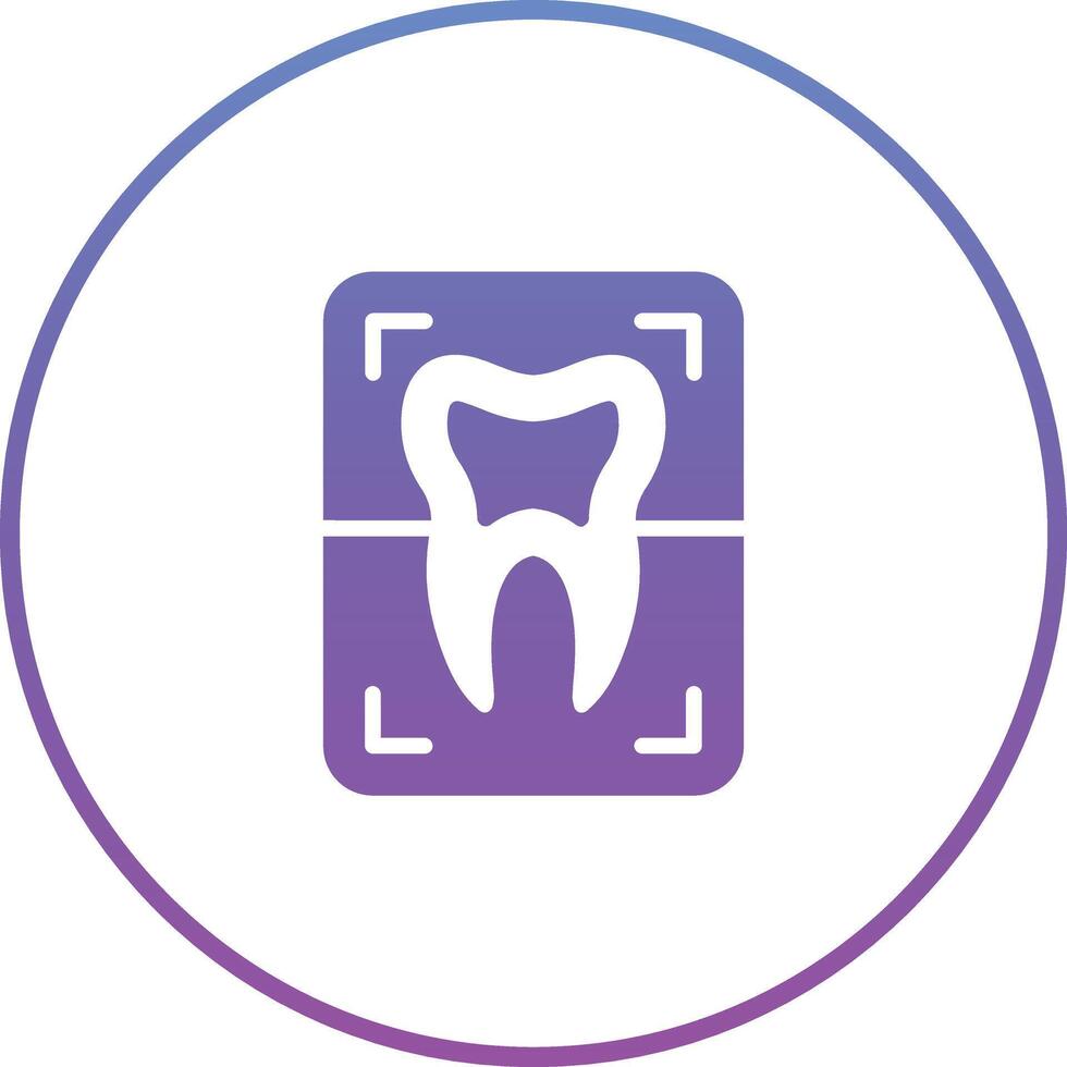 Tooth Xray Vector Icon
