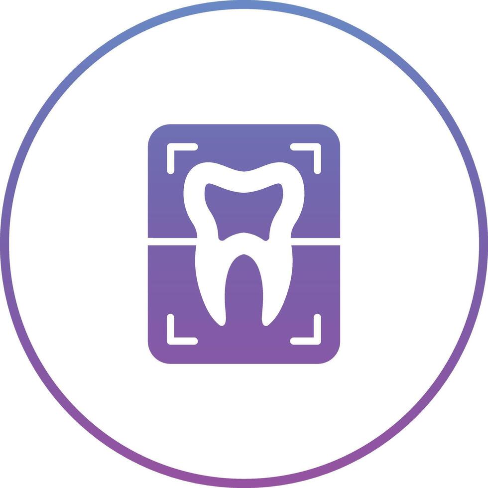 Tooth Xray Vector Icon