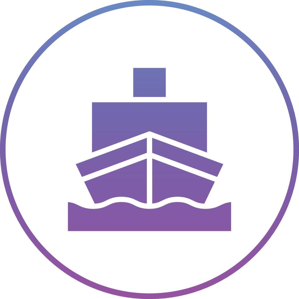 icono de vector de barco de carga