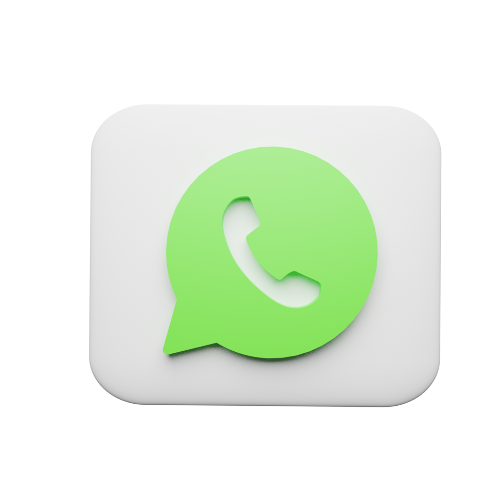 Whatsapp logotipo ícone isolado em transparente fundo 3d render png