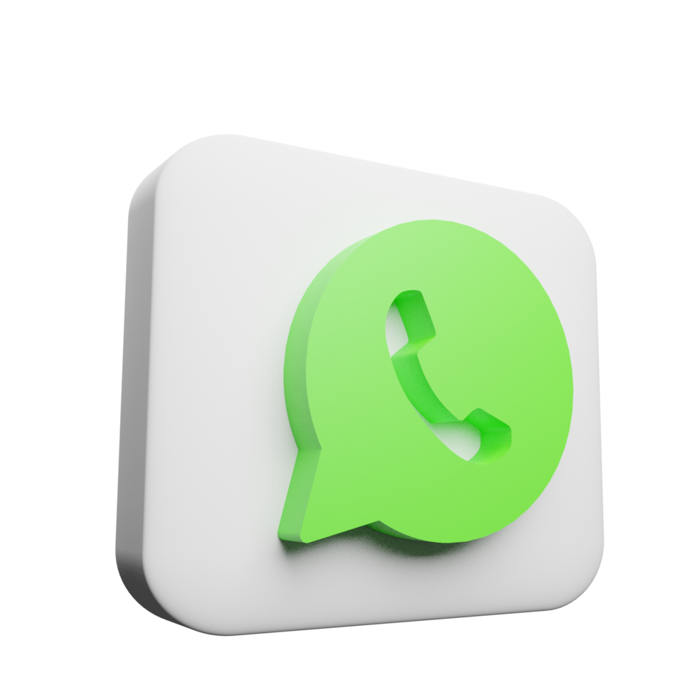 Whatsapp logotipo ícone isolado em transparente fundo 3d render png