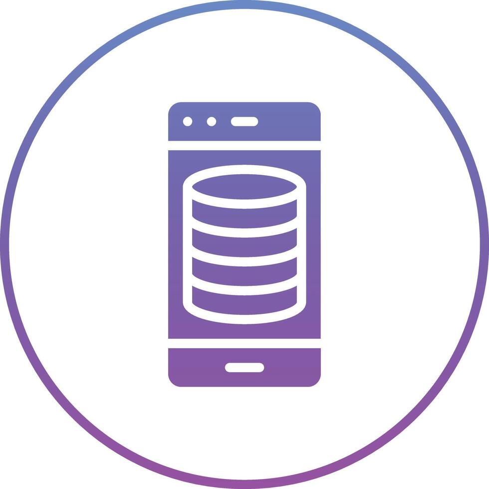 Smartphone Database Vector Icon