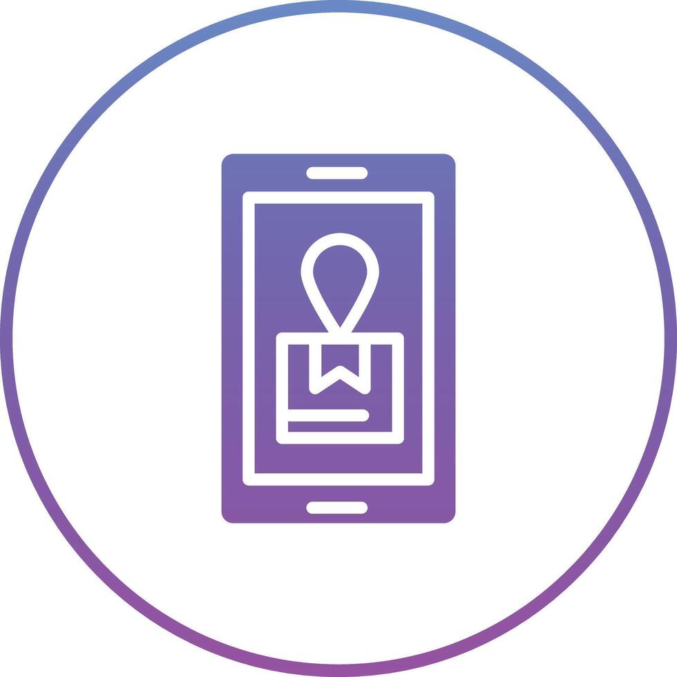 Mobile Shipment Tracking Vector Icon