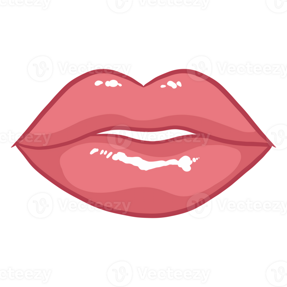 nackt glänzend Frau Lippen png