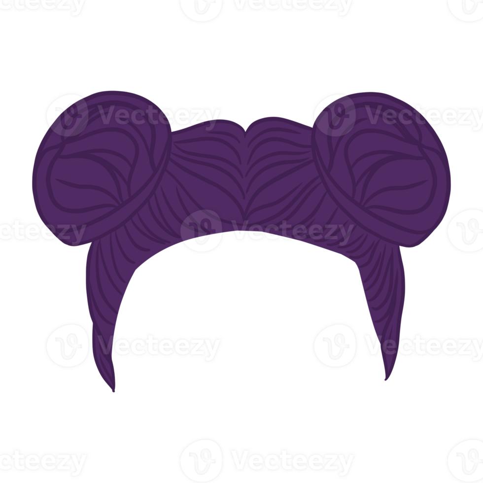 Purple Ponytails Hairstyle png