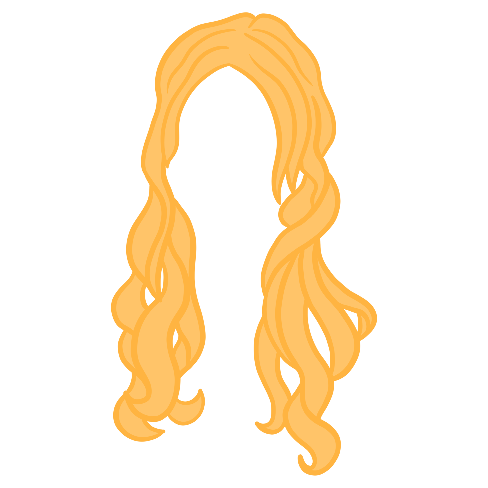 Blonde Curly Wig 38123464 PNG