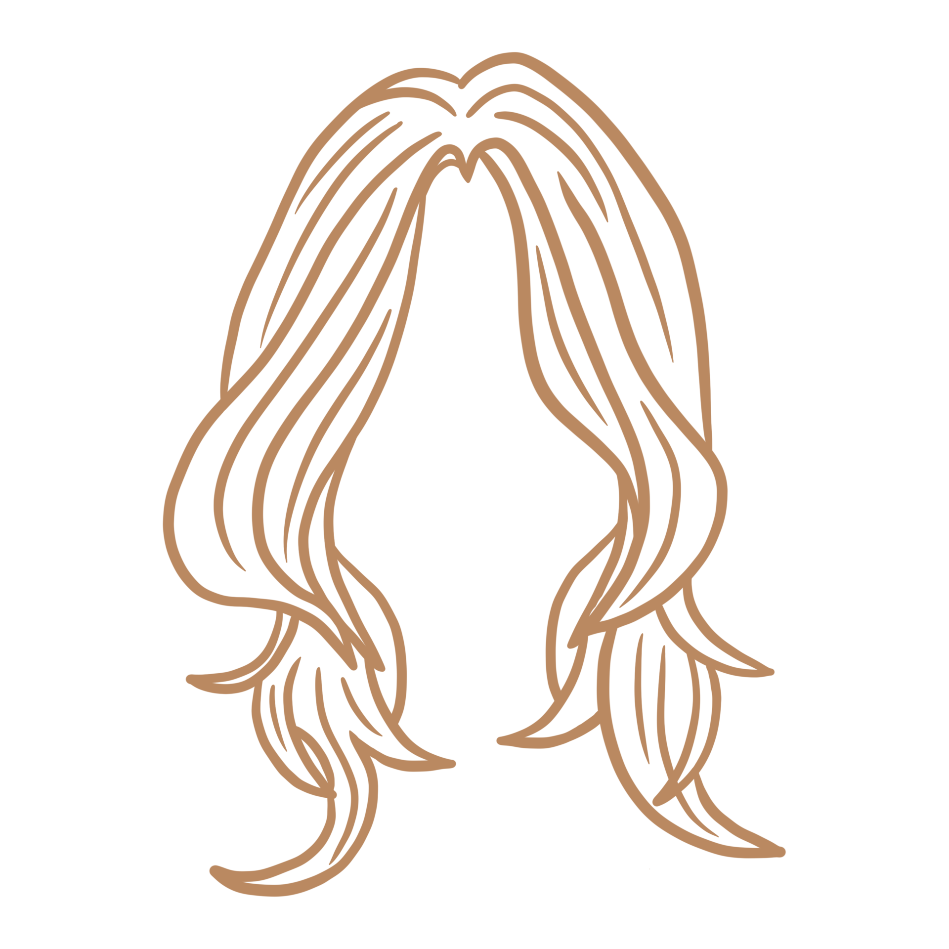 Short Woman Hairstyle Drawing 38123465 PNG
