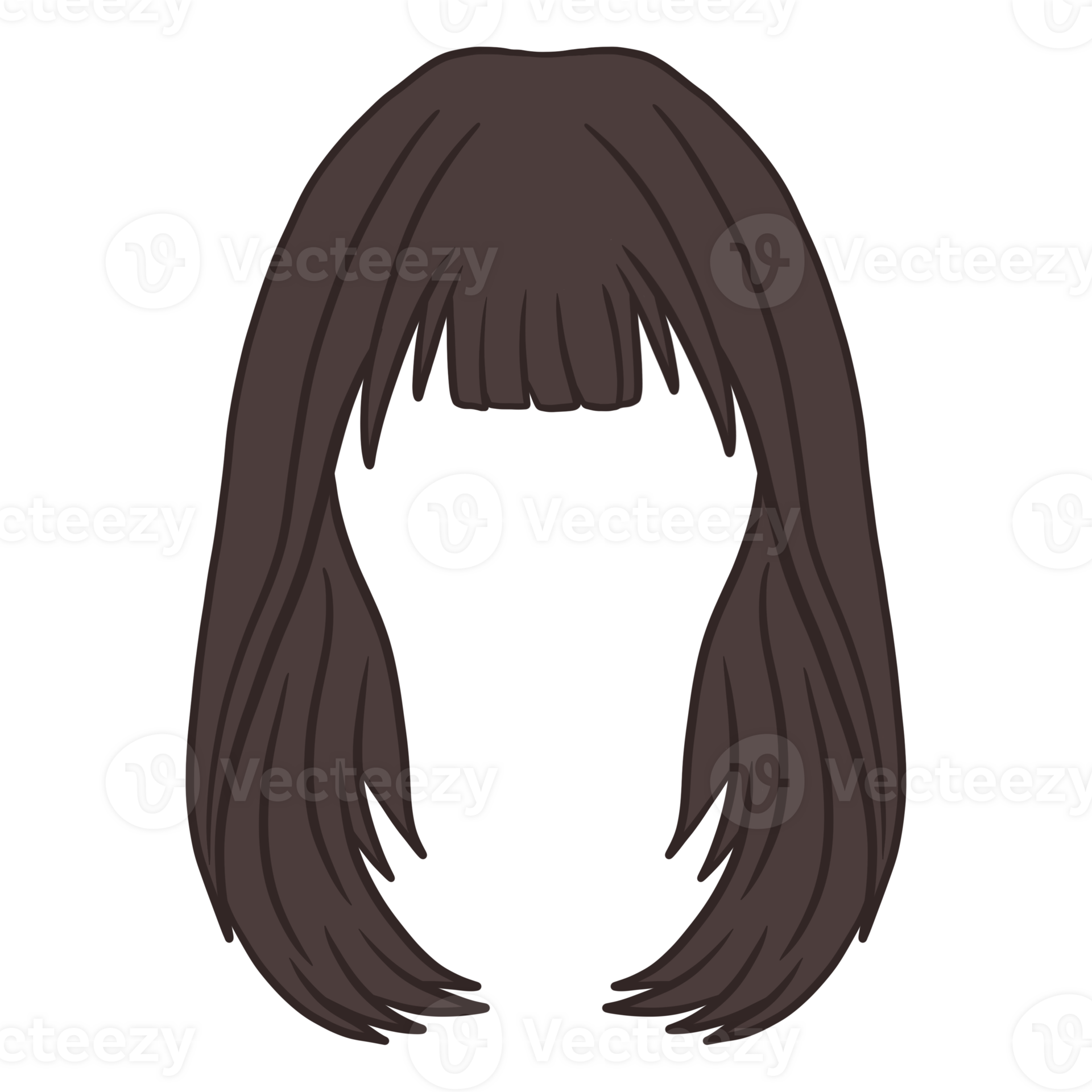 Short Hair Wig Female 38123480 PNG