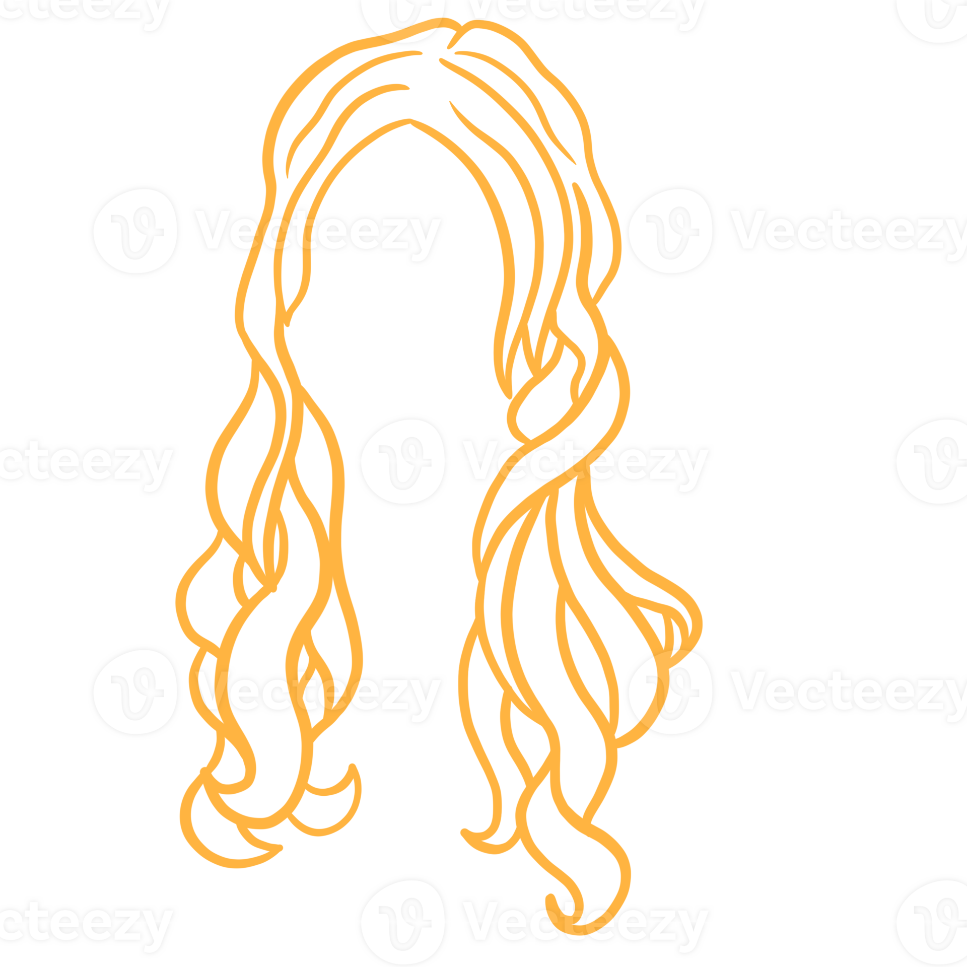 Long Woman Hairstyle 38123504 PNG