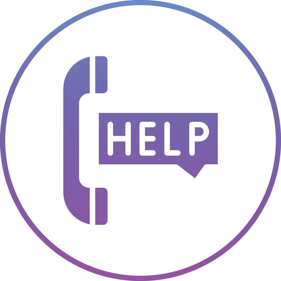 Help Line Vector Icon