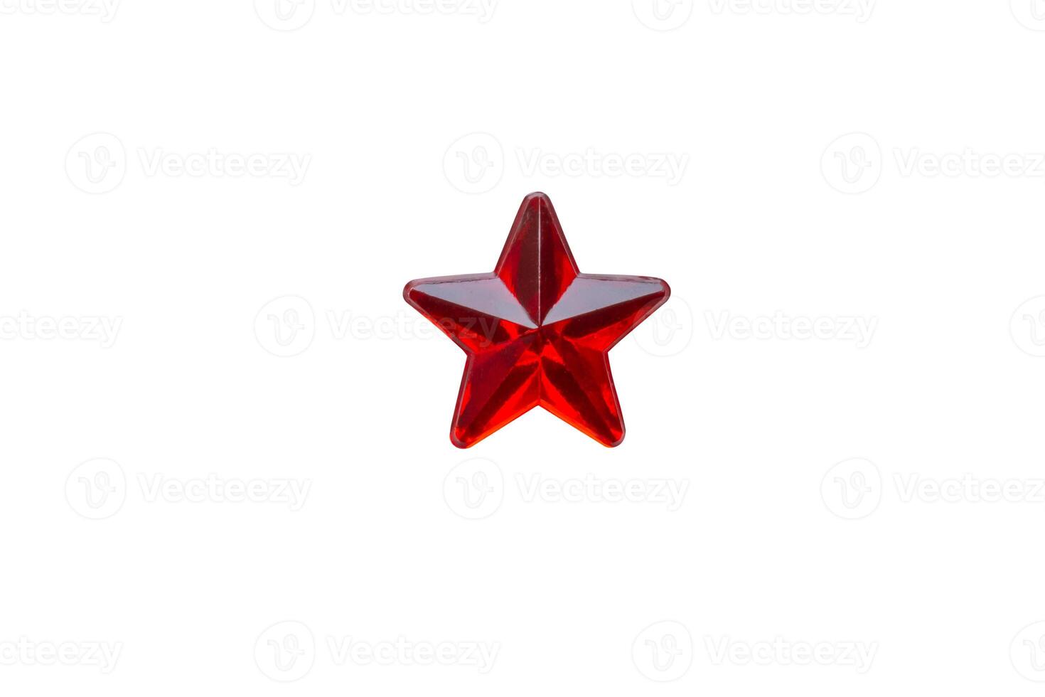 red star jewels sticker isolated on white background photo