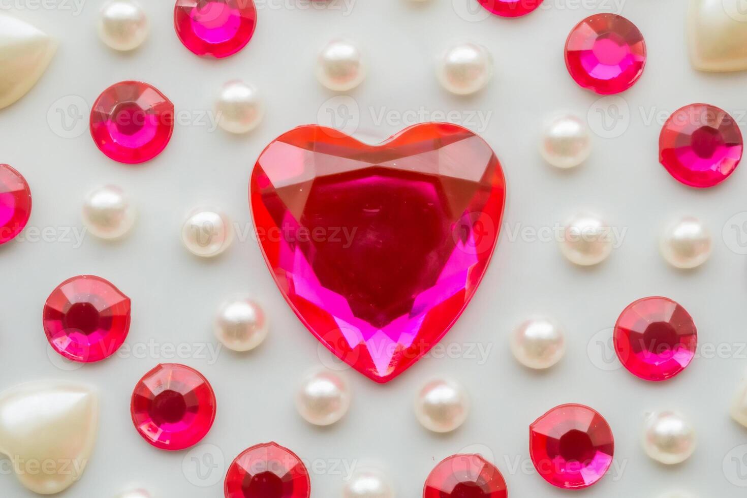 jewelry sticker decorated on white paper background photo