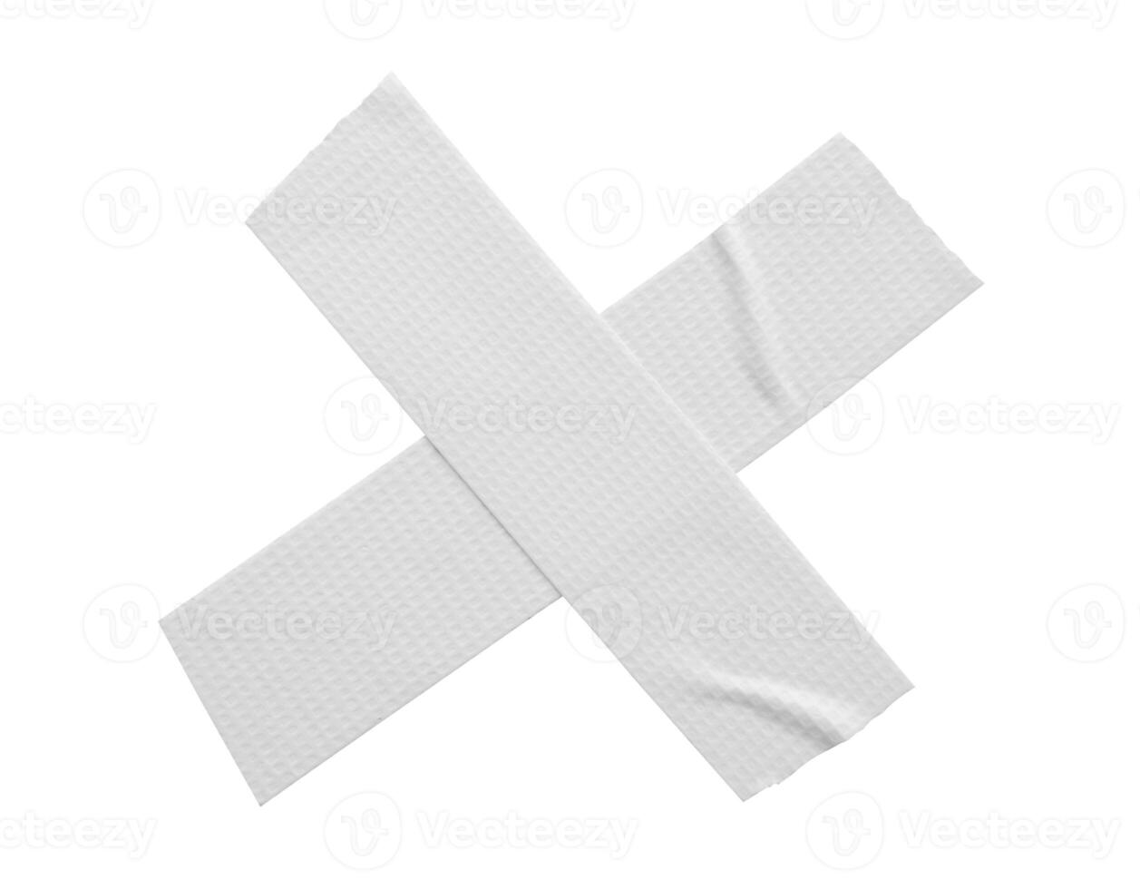 White adhesive sticky tapes isolated on white background photo