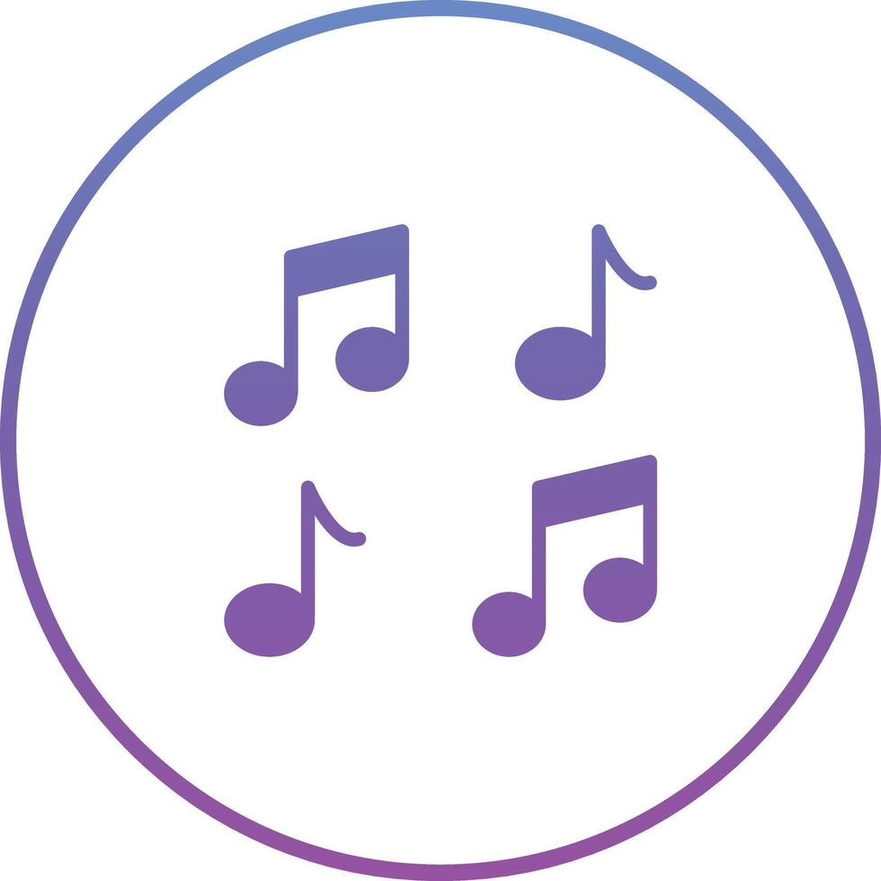 icono de vector de notas musicales