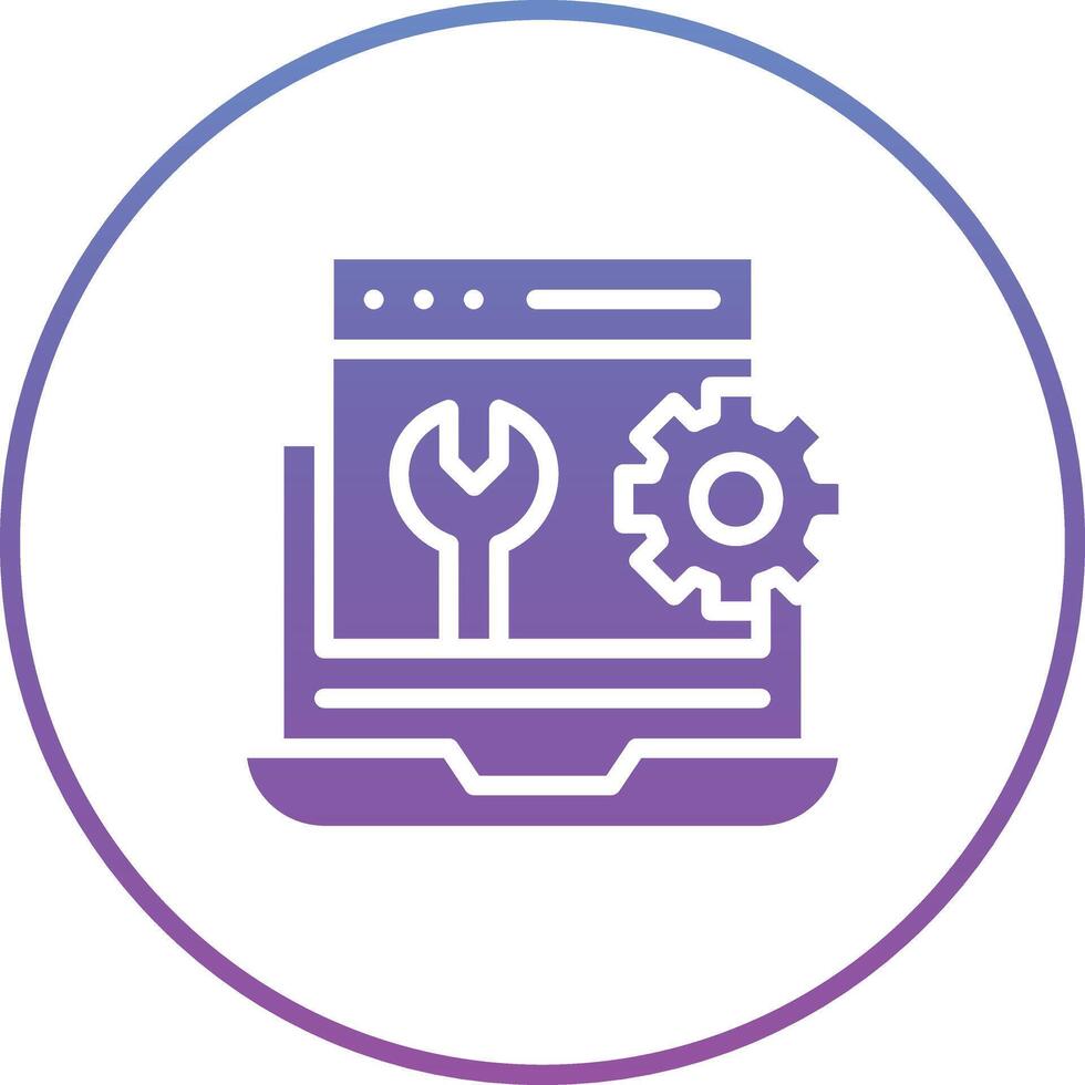 Web Maintenance Vector Icon