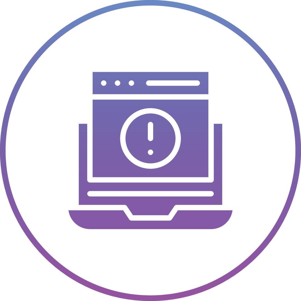 Website Error Vector Icon