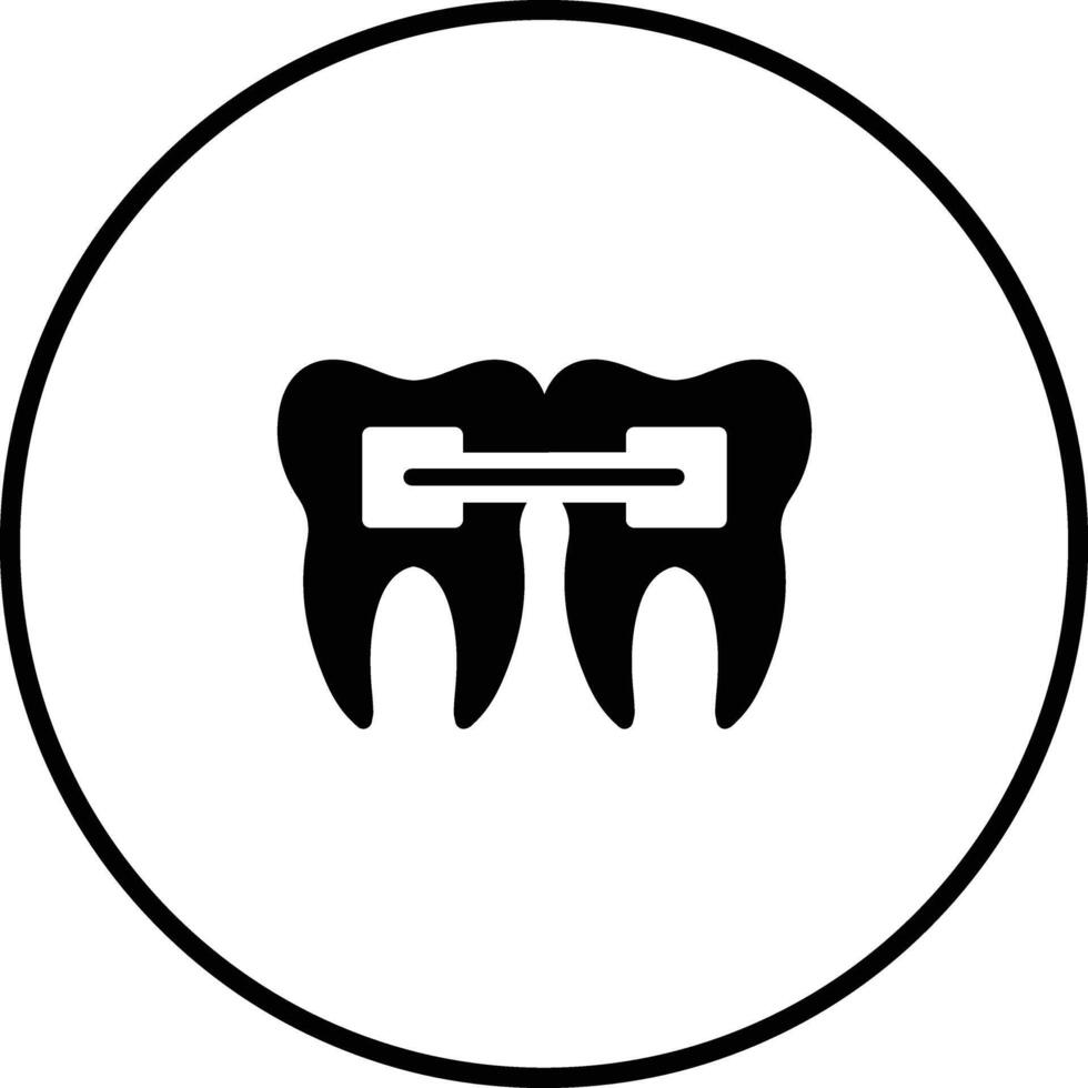 Tooth Braces Vector Icon