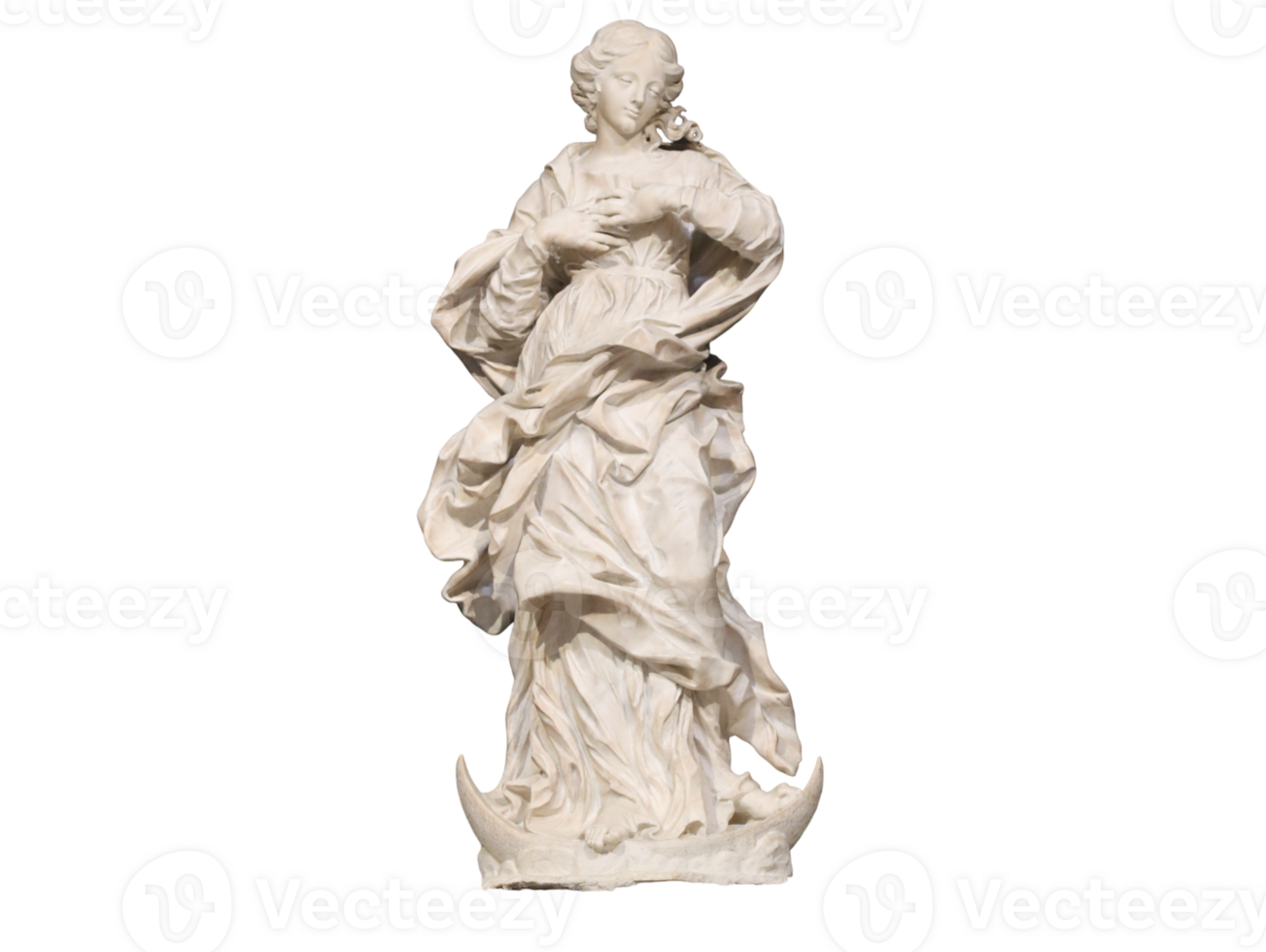 Immaculate Conception marble statue female figur 38124386 PNG