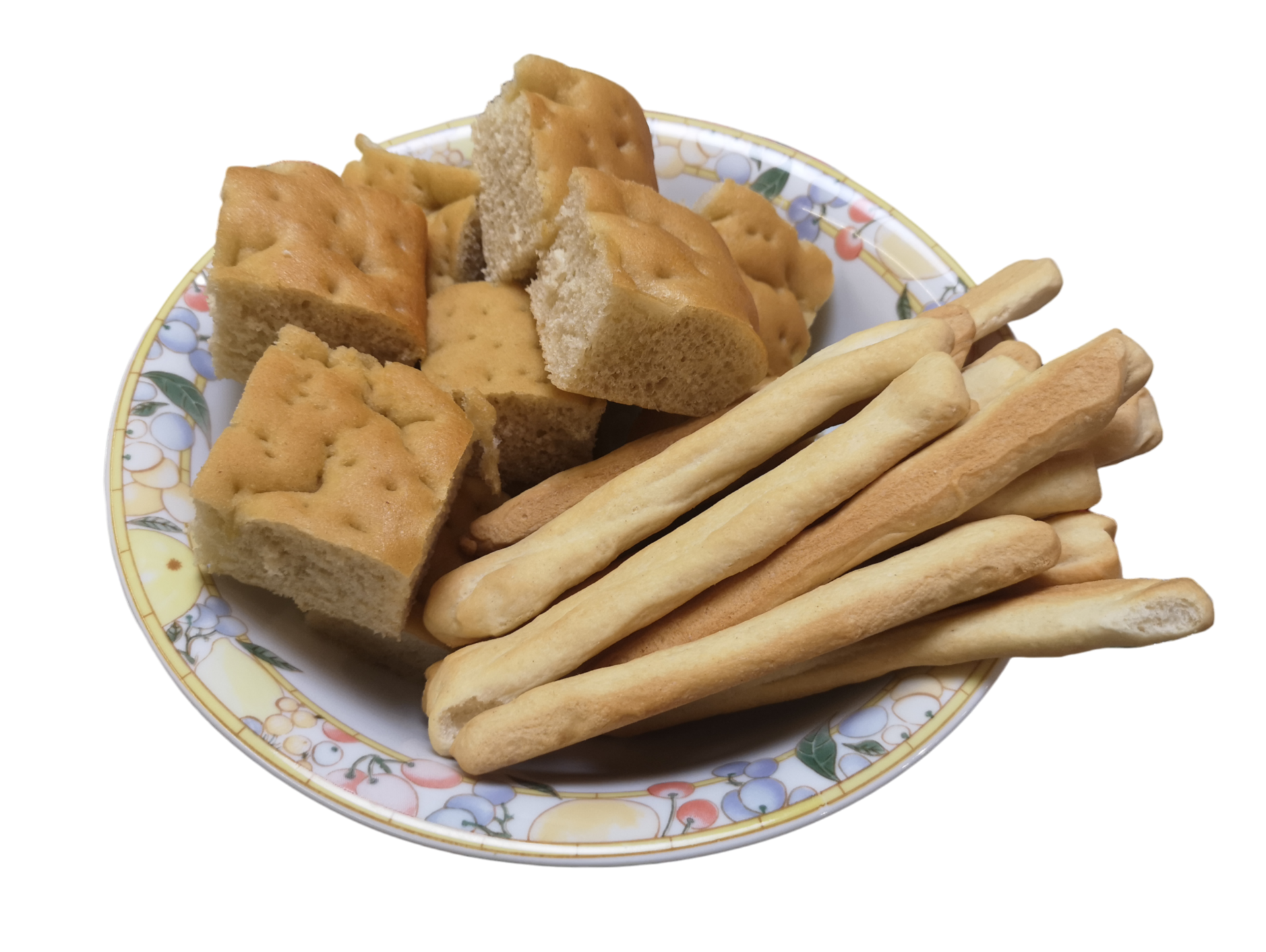 platter with focaccia, breadsticks and bread 38124429 PNG