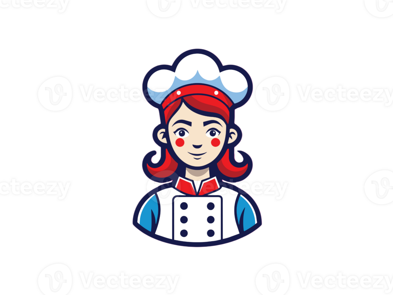 AI generated image of cook drawn in cartoon- png