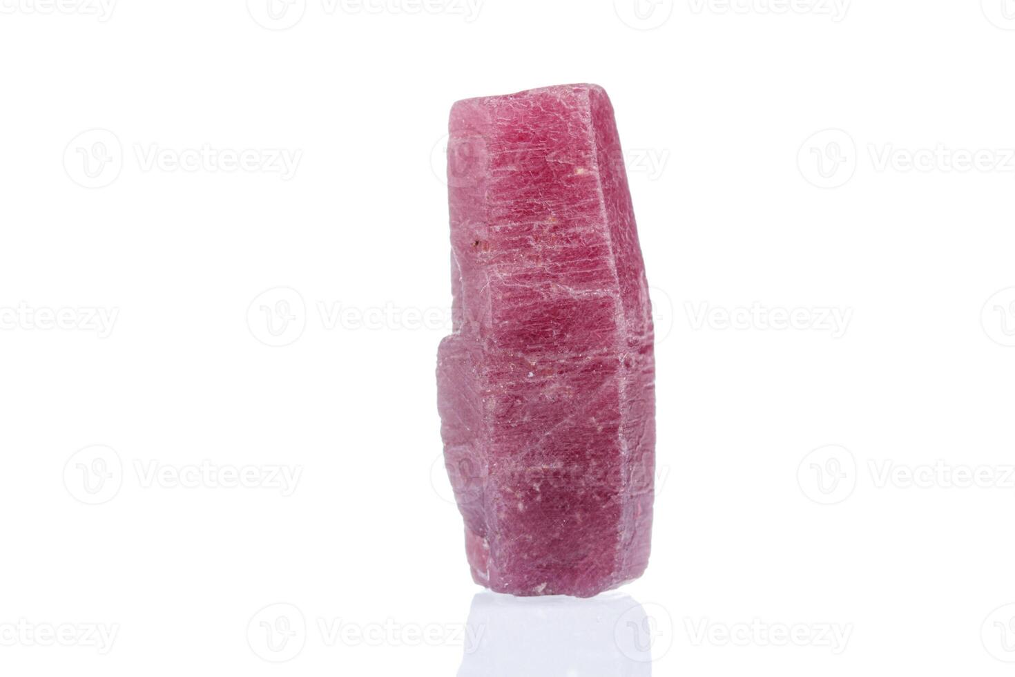 macro mineral stone ruby on a white background photo