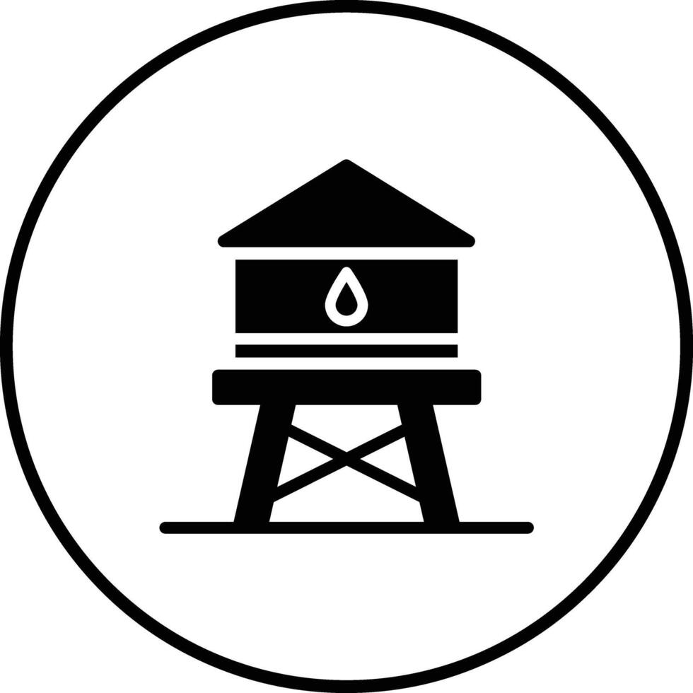 icono de vector de torre de agua