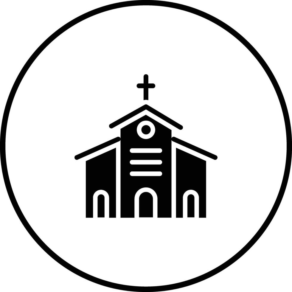 icono de vector de iglesia