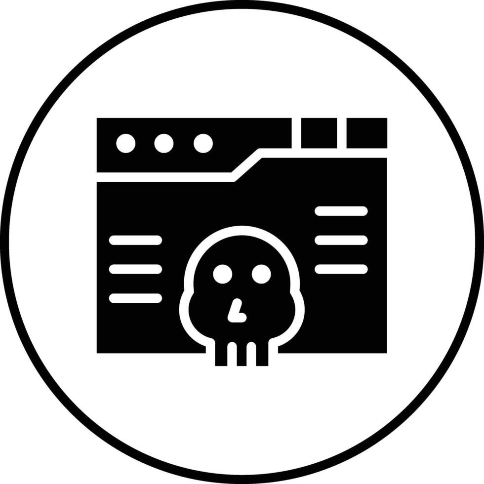 Browser Hacked Vector Icon