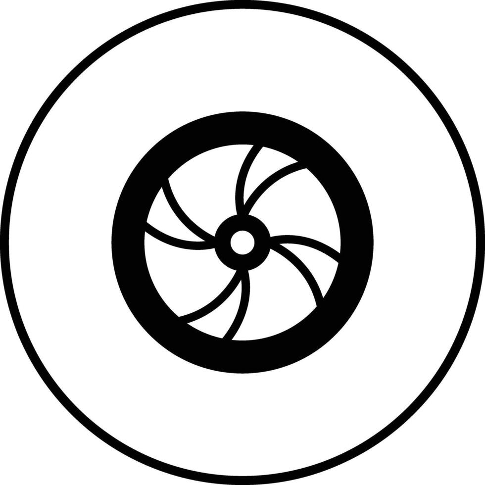 Wooden Wheel Vector Icon