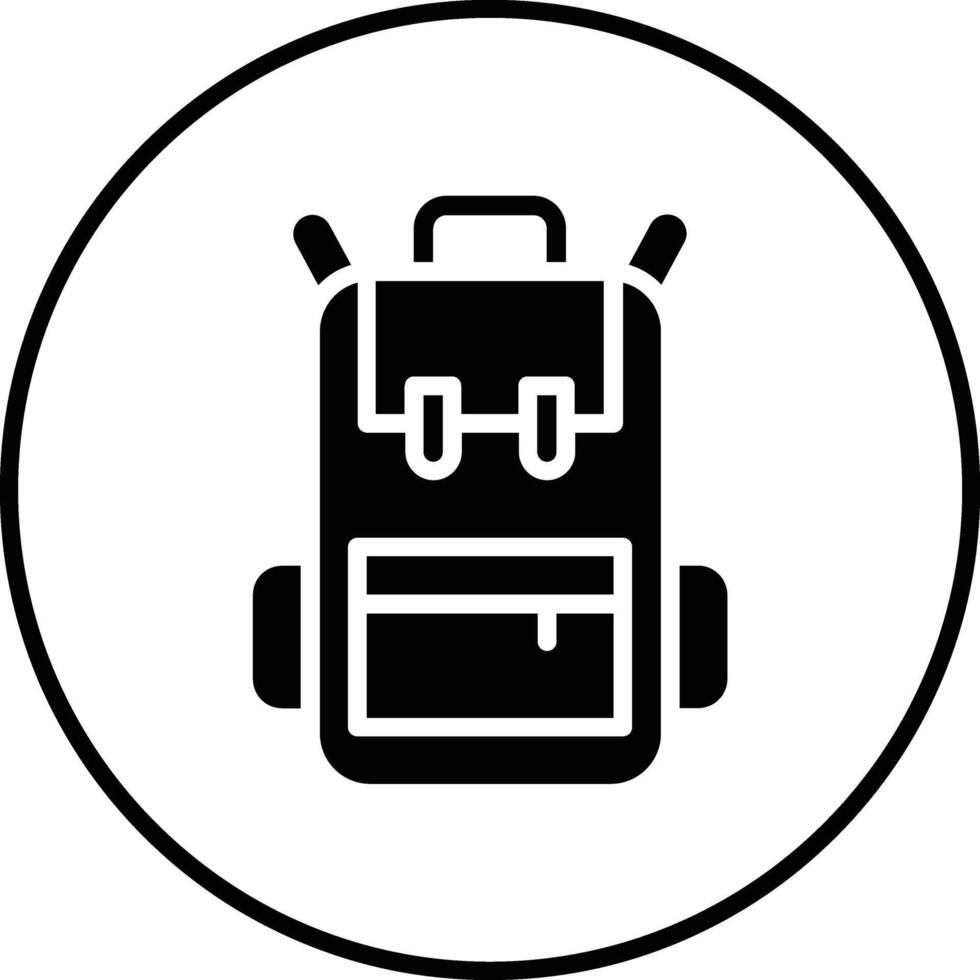 icono de vector de mochila