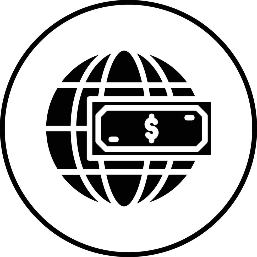 global moneda vector icono