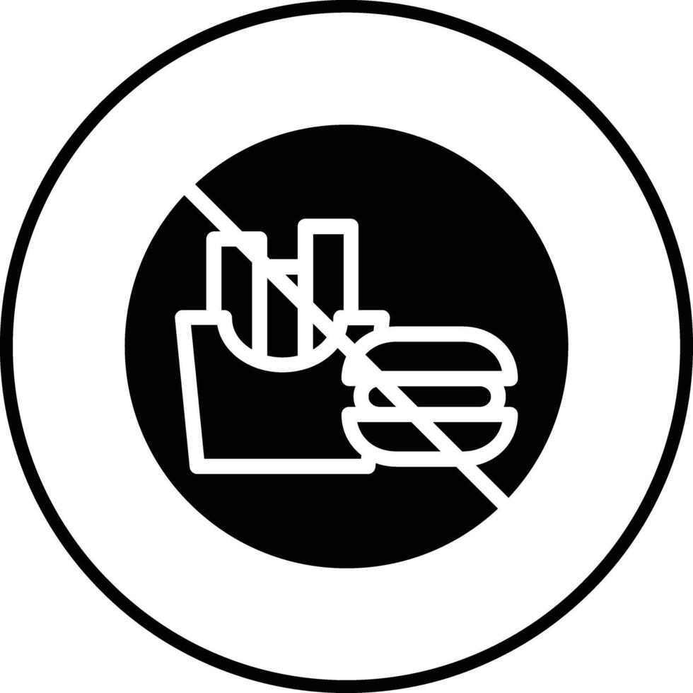 No Fast Food Vector Icon