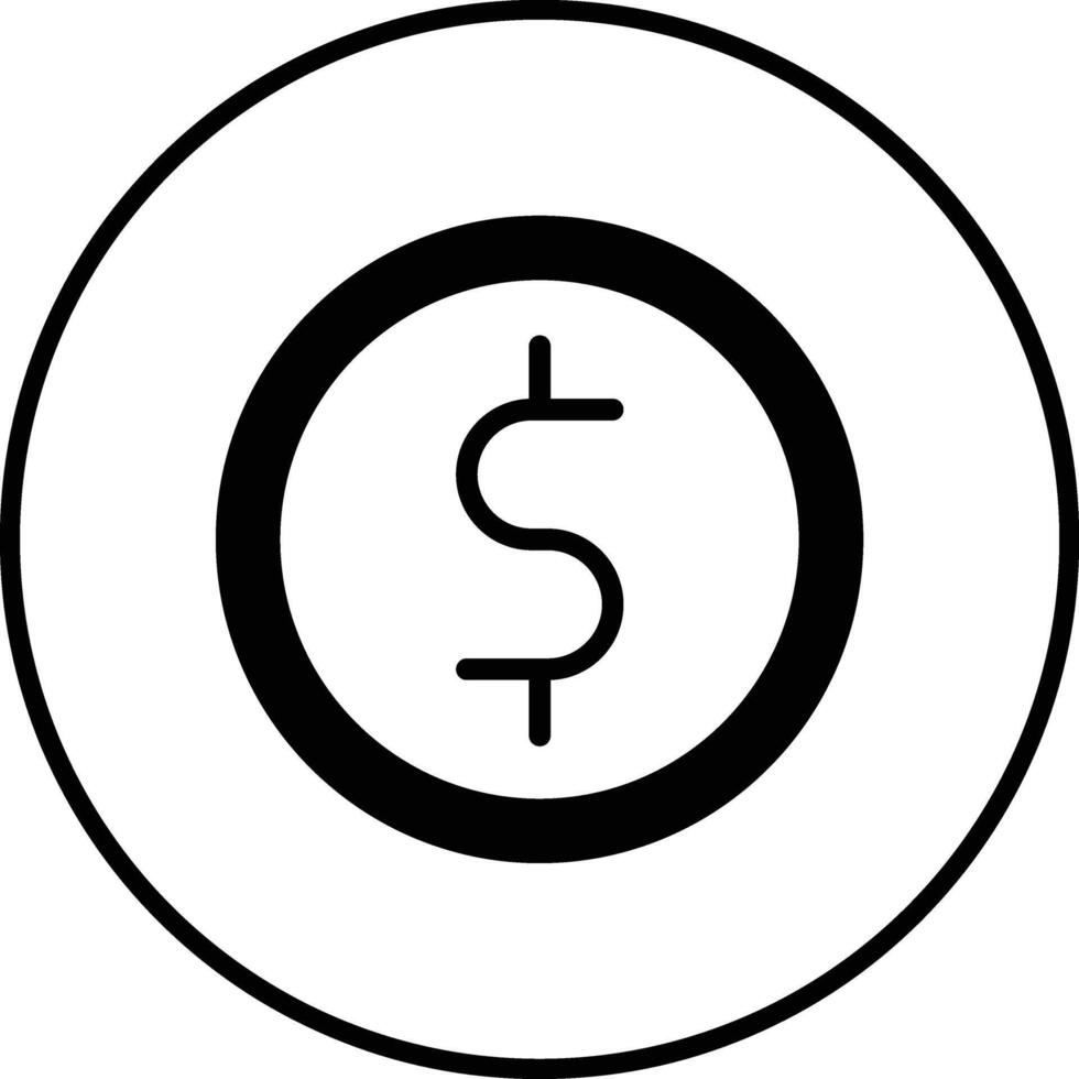 icono de vector de dólar