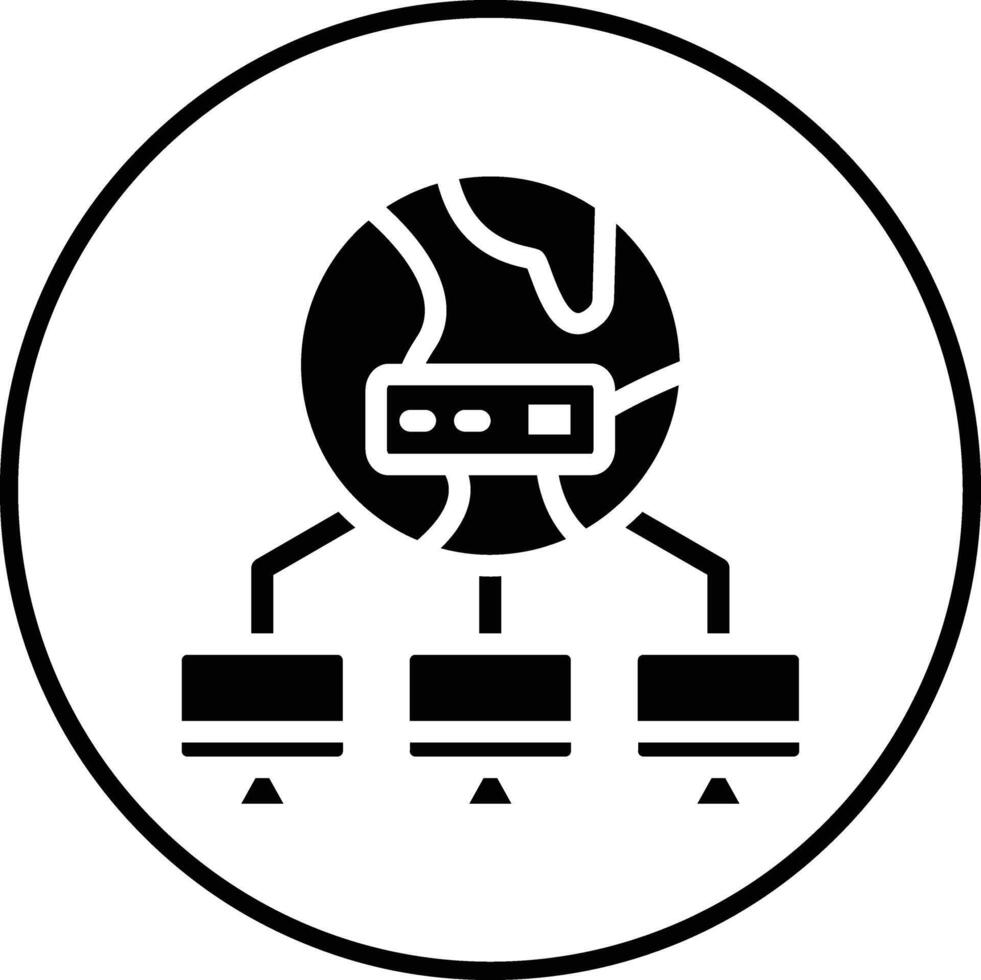 icono de vector de red de computadora