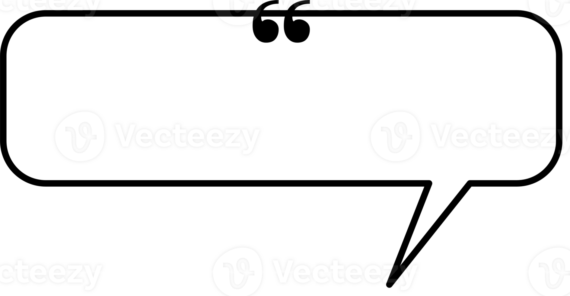 Black and white speech bubble balloon with quotation marks, icon sticker memo keyword planner text box banner, flat png transparent element design