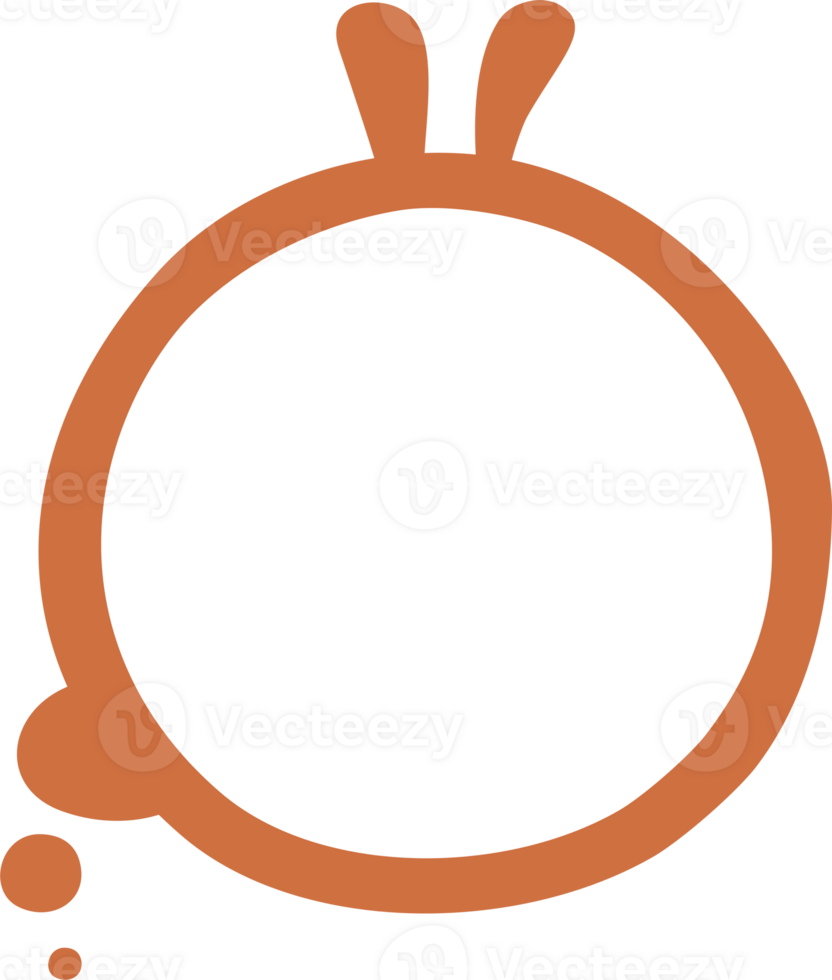 Animal pet bunny rabbit red color speech bubble balloon icon sticker memo keyword planner text box banner, flat png transparent element design