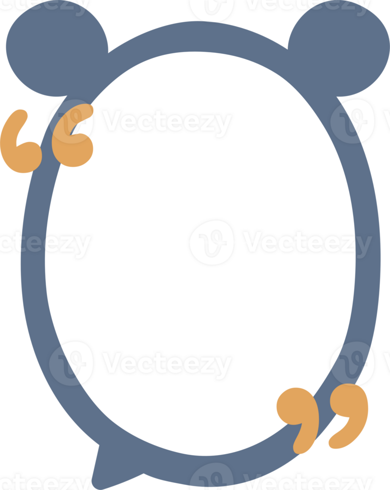 Animal pet bear blue color color speech bubble balloon icon sticker memo keyword planner text box banner, flat png transparent element design