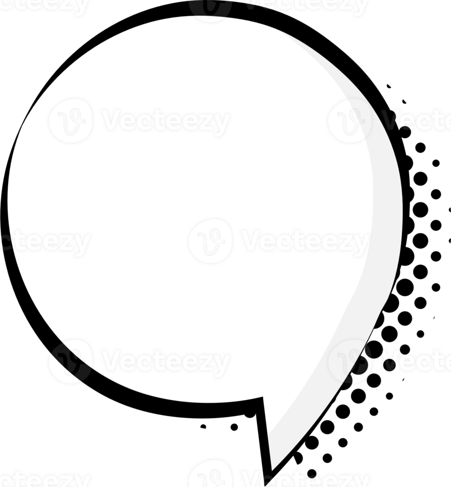 Black and white color Pop art polka dots halftone speech bubble balloon icon sticker memo keyword planner text box banner, flat png transparent element design