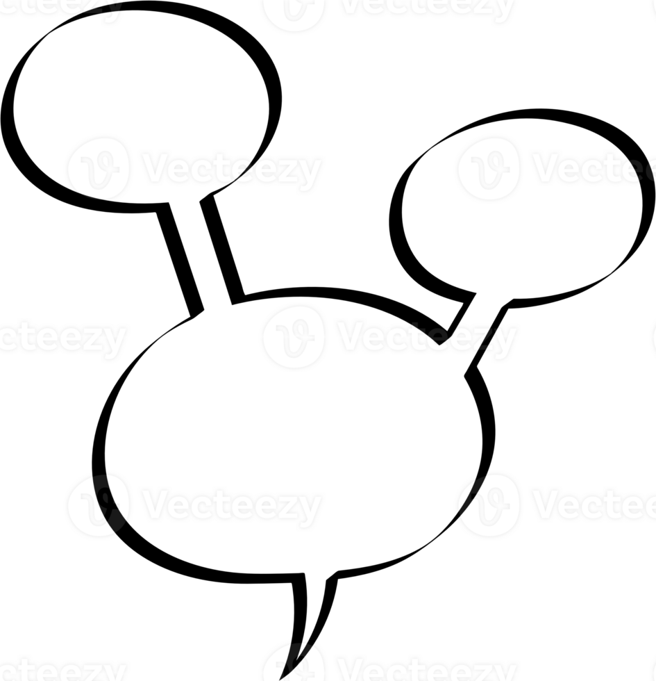 Black and white color speech bubble balloon, icon sticker memo keyword planner text box banner, flat png transparent element design