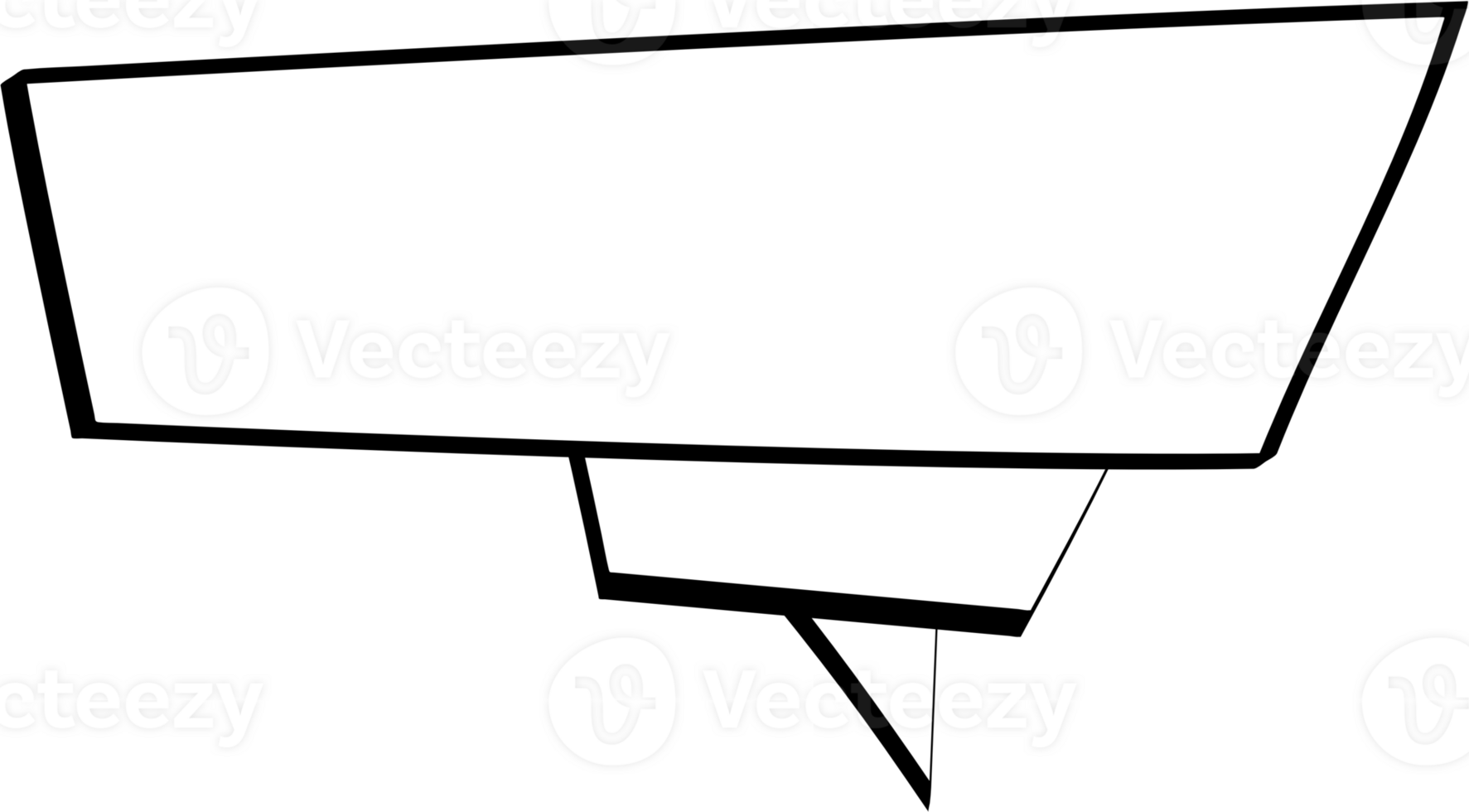 Black and white color speech bubble balloon, icon sticker memo keyword planner text box banner, flat png transparent element design